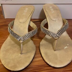 Mixit goldfish cream colored heel with Bling